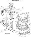Part Location Diagram of WR17X3487 GE LINK SHELF