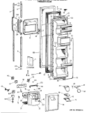 FREEZER DOOR Diagram and Parts List for TFX24ZFSBWH  General Electric Refrigerator