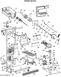 FREEZER SECTION Diagram and Parts List for TFX24ZFSBWH  General Electric Refrigerator