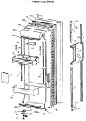 FRESH FOOD DOOR Diagram and Parts List for TFX24ZRSBAD  General Electric Refrigerator