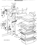 FRESH FOOD SECTION Diagram and Parts List for TFX24ZRSBAD  General Electric Refrigerator