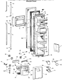 FREEZER DOOR Diagram and Parts List for TFX27PFSBAA  General Electric Refrigerator