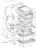 Section Diagram and Parts List for TFX27PFSBAA  General Electric Refrigerator