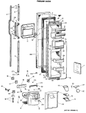 FREEZER DOOR Diagram and Parts List for TFX27ZFSBAD  General Electric Refrigerator