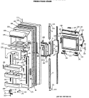 FRESH FOOD DOOR Diagram and Parts List for TFX27ZFSBAD  General Electric Refrigerator