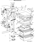 FRESH FOOD SECTION Diagram and Parts List for TFX27ZFSBAD  General Electric Refrigerator