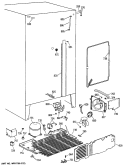 Section Diagram and Parts List for TFX27ZFSBAD  General Electric Refrigerator