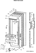 FRESH FOOD DOOR Diagram and Parts List for TFX27ZRSBWW  General Electric Refrigerator