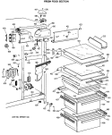 FRESH FOOD SECTION Diagram and Parts List for TFX27ZRSBWW  General Electric Refrigerator