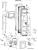 FREEZER DOOR Diagram and Parts List for TPH21PRSBBB  General Electric Refrigerator