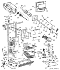 Section Diagram and Parts List for TPH21PRSBBB  General Electric Refrigerator