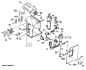 Section Diagram and Parts List for AZC515DBV4  General Electric Air Conditioner