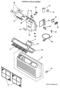 CONTROLS & GRILLE ASSEMBLY Diagram and Parts List for AZ21E15D5CV4  General Electric Air Conditioner