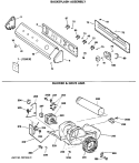 BACKSPLASH ASSEMBLY Diagram and Parts List for DDE8500SAMAA  General Electric Dryer
