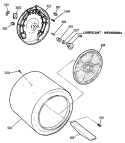 Section Diagram and Parts List for DDE8500SAMAA  General Electric Dryer