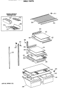 SHELF PARTS Diagram and Parts List for TBX18JISGRAD  General Electric Refrigerator