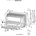 FREEZER DOOR Diagram and Parts List for TBX19JATMRWH  General Electric Refrigerator