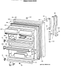 FRESH FOOD DOOR Diagram and Parts List for TBX19JATMRWH  General Electric Refrigerator