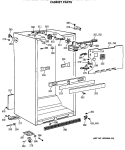 CABINET PARTS Diagram and Parts List for TBX21DASRRWH  General Electric Refrigerator