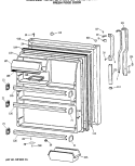 FRESH FOOD DOOR Diagram and Parts List for TBX21GATMRWH  General Electric Refrigerator