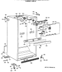 CABINET PARTS Diagram and Parts List for TBX22JASMRAD  General Electric Refrigerator