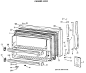 FREEZER DOOR Diagram and Parts List for TBX24JASHRWH  General Electric Refrigerator