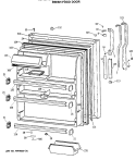 FRESH FOOD DOOR Diagram and Parts List for TBX24JASHRWH  General Electric Refrigerator