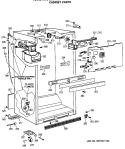 CABINET PARTS Diagram and Parts List for TBX24JASHRWH  General Electric Refrigerator
