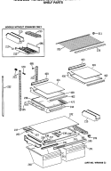 SHELF PARTS Diagram and Parts List for TBX25JASHRAD  General Electric Refrigerator