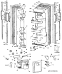 Part Location Diagram of WR38X1920 GE TRIM Assembly DISPLAY WHITE