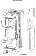 FRESH FOOD DOOR Diagram and Parts List for TFC24PRSBWW  General Electric Refrigerator