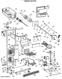 FREEZER SECTION Diagram and Parts List for TFC24PRSBWW  General Electric Refrigerator