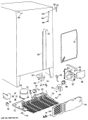 Section Diagram and Parts List for TFC24PRSBWW  General Electric Refrigerator