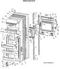 FRESH FOOD DOOR Diagram and Parts List for TFC24ZFSAWH  General Electric Refrigerator