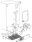 Section Diagram and Parts List for TFC24ZFSAWH  General Electric Refrigerator