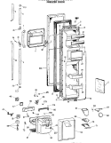 FREEZER DOOR Diagram and Parts List for TFC27PFSAWW  General Electric Refrigerator