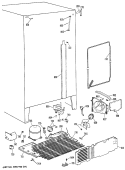 Section Diagram and Parts List for TFC27PFSAWW  General Electric Refrigerator