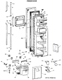Part Location Diagram of WR17X2985 GE FRONT DOOR SHELF