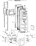 FREEZER DOOR Diagram and Parts List for TFC27ZFSAWH  General Electric Refrigerator