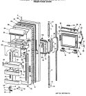 FRESH FOOD DOOR Diagram and Parts List for TFC27ZFSAWH  General Electric Refrigerator