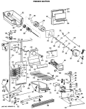 FREEZER SECTION Diagram and Parts List for TFC27ZFSAWH  General Electric Refrigerator