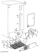 Section Diagram and Parts List for TFC27ZFSAWH  General Electric Refrigerator
