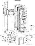 FREEZER DOOR Diagram and Parts List for TFC27ZFSBWH  General Electric Refrigerator
