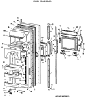 FRESH FOOD DOOR Diagram and Parts List for TFC27ZFSBWH  General Electric Refrigerator