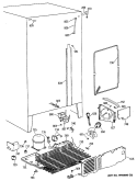 Section Diagram and Parts List for TFC27ZFSBWH  General Electric Refrigerator