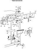 FRESH FOOD SECTION Diagram and Parts List for TFG22PRSCWW  General Electric Refrigerator