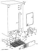 Section Diagram and Parts List for TFG22PRSCWW  General Electric Refrigerator