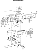 FRESH FOOD SECTION Diagram and Parts List for TFG24PRSCAA  General Electric Refrigerator