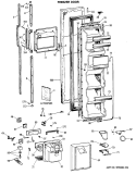 FREEZER DOOR Diagram and Parts List for TFG24ZESCWH  General Electric Refrigerator