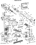 FREEZER SECTION Diagram and Parts List for TFG24ZFSCWH  General Electric Refrigerator